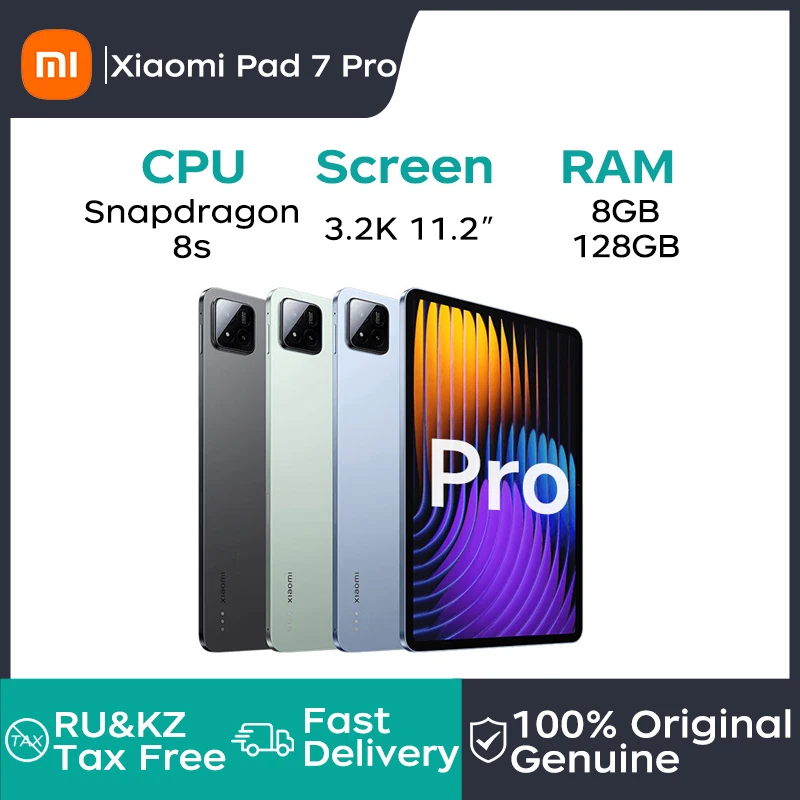 Xiaomi Pad 7 Pro 11.2-inch Xiaomi Tablet Snapdragon 8s Gen3 3.2K 144Hz display 50MP+32MP camera 8850mAh Xiaomi HyperOS 2 Tablet