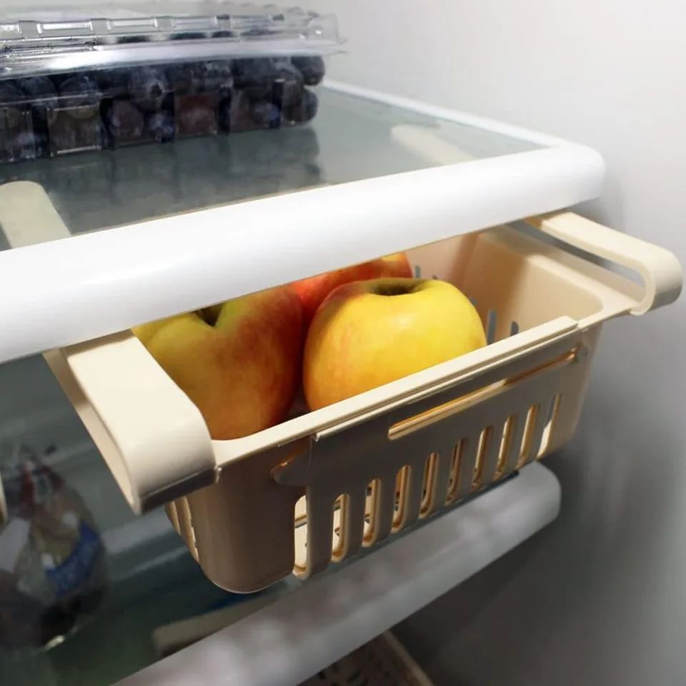 Adjustable Refrigerator Drawer Organizer Kitchen Storage Rack