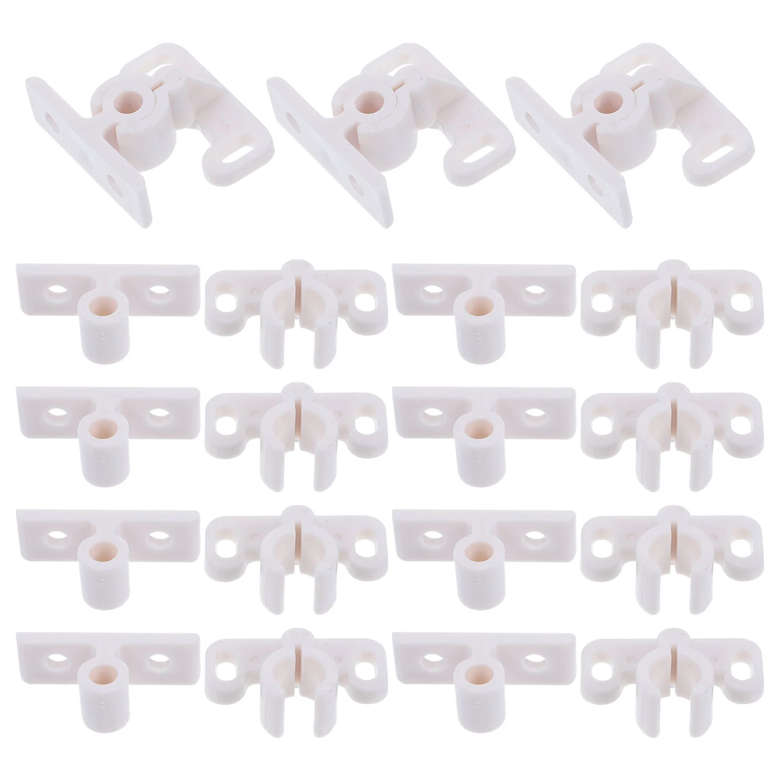 12 Pcs Plastic Ball Catch Cabinet Door Furniture Roller Tension Wardrobe Closet Latch Lock Hardware Cabinet Catches Ball Latches