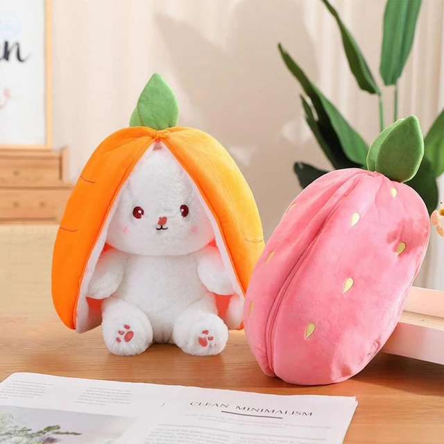 Lapins en peluche à cache-cache dans les poudres de carottes, cadeau de  lapin de Pâques, dézipper le jouet au beurre de lapin, lapin en peluche  mignon - AliExpress