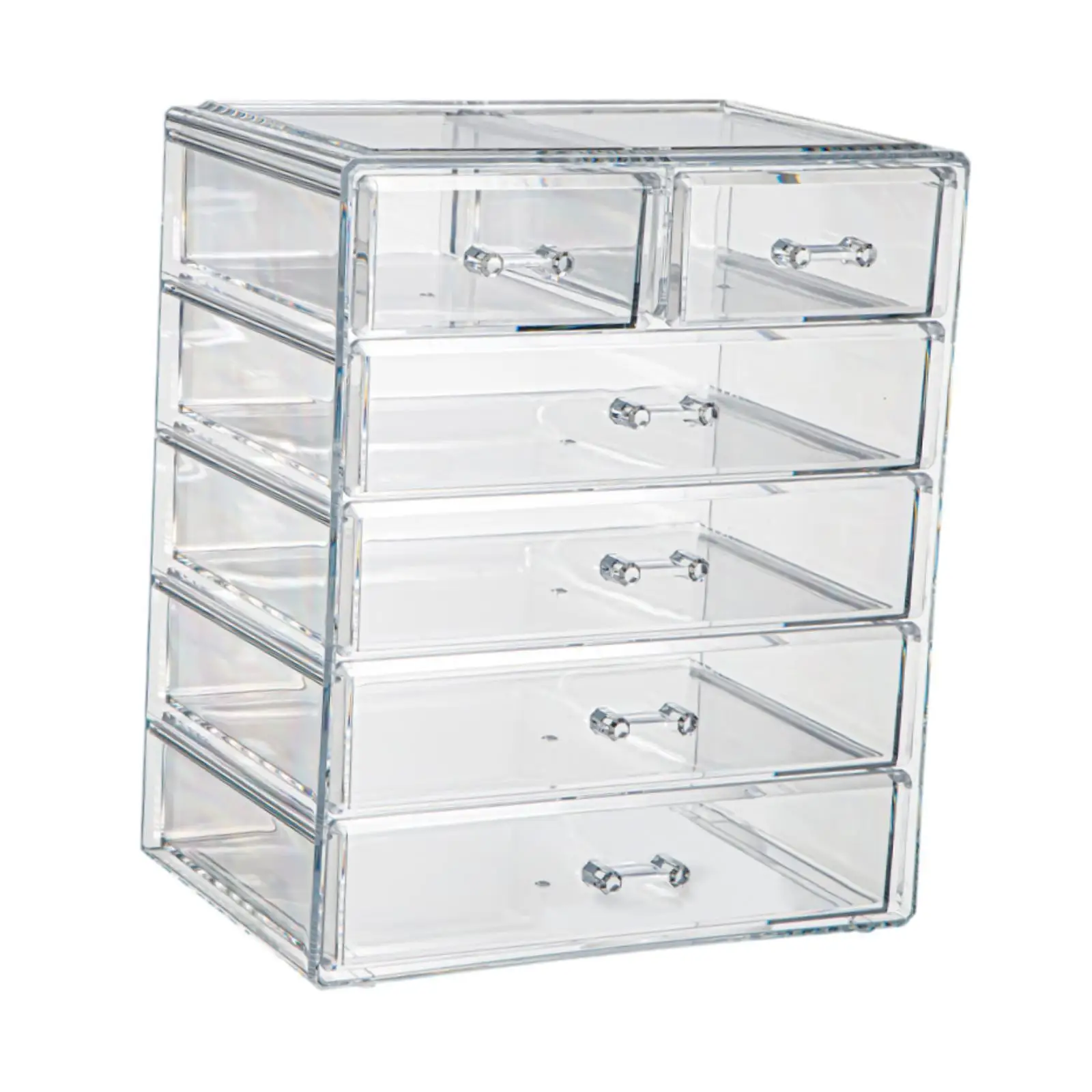 Stackable Storage Drawer Dresser Acrylic Cosmetics Storage Bin Large Capacity