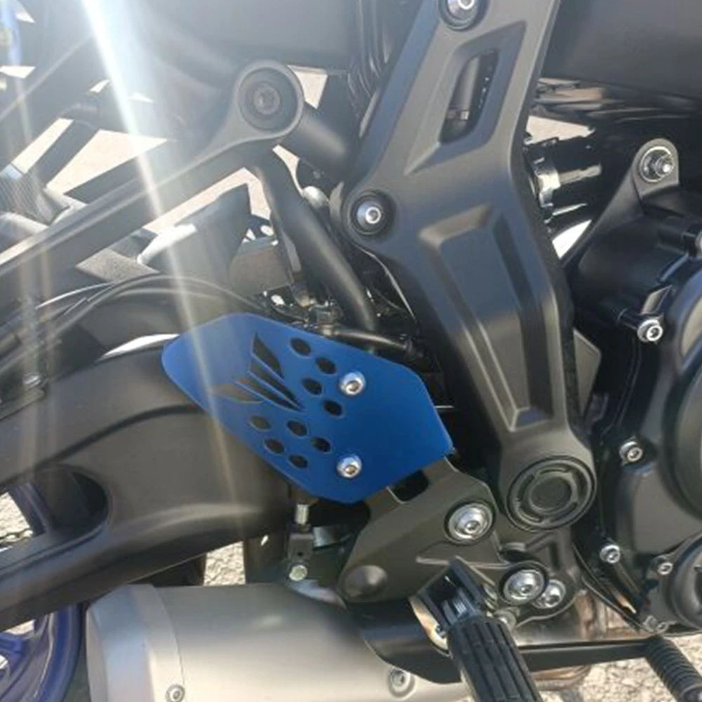 Copripedale Protettivo Per MT07, Tracer, FZ07, XSR700 - In Alluminio CNC, Per Modelli 2014-2023, Colore Nero