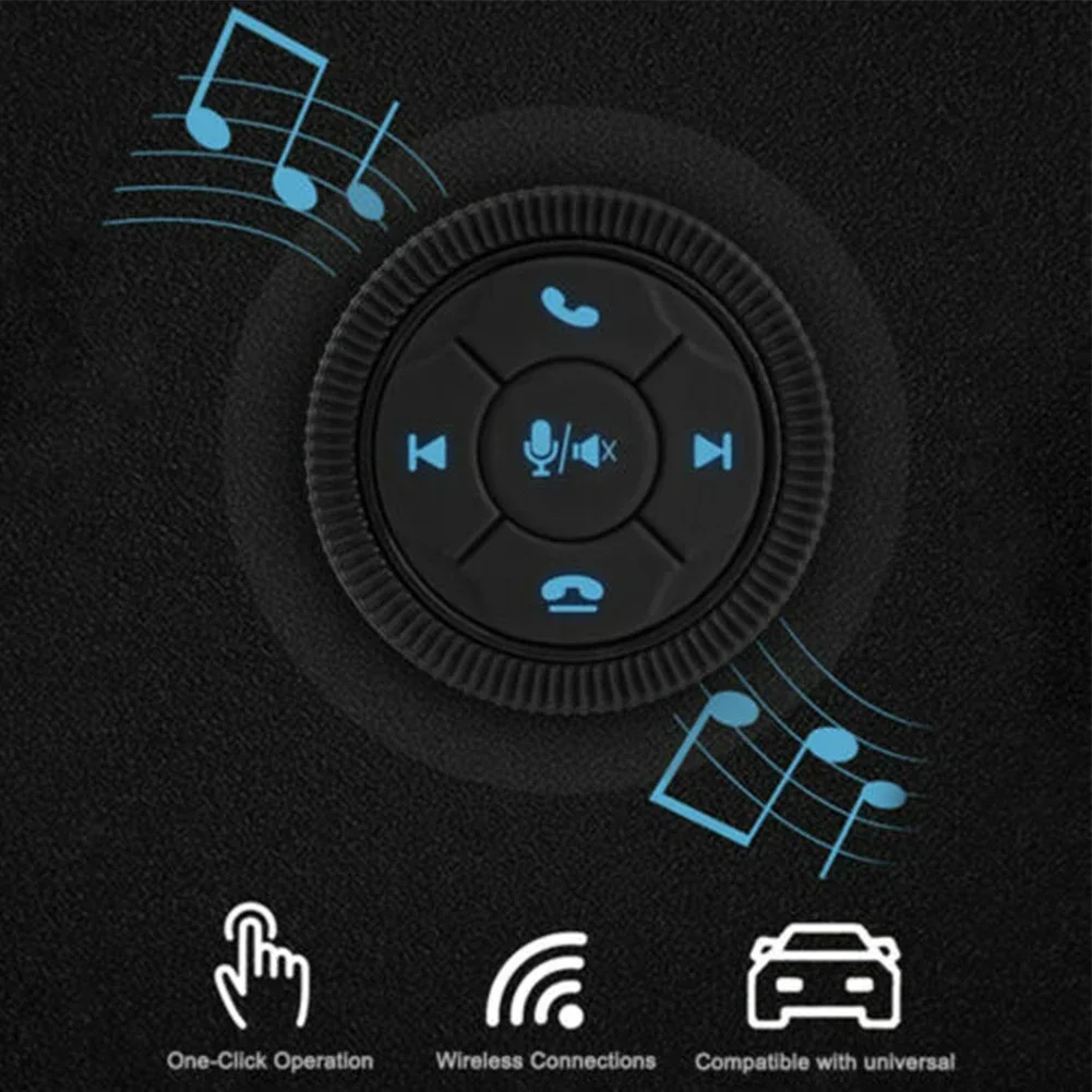 7-Key Car Steering Wheel Control Button Universal Car Steering Wheel GPS Wireless Button Key Volume Remote Control