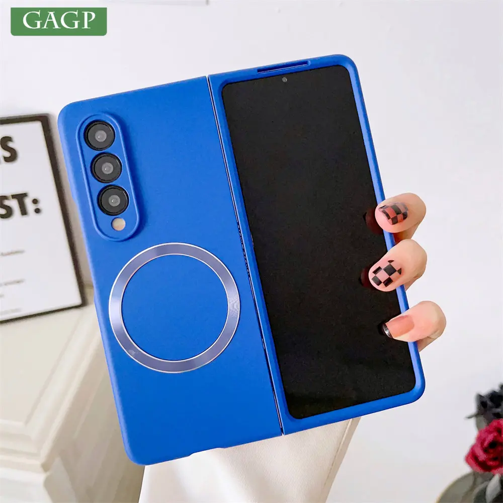 Custodia Magsafe Per Pc Ultra Sottile Di Lusso Per Samsung Galaxy Z Fold 3 4 Zfold3 Zfold 4 3 Cover Antiurto Con Ricarica Wireless Magnetica