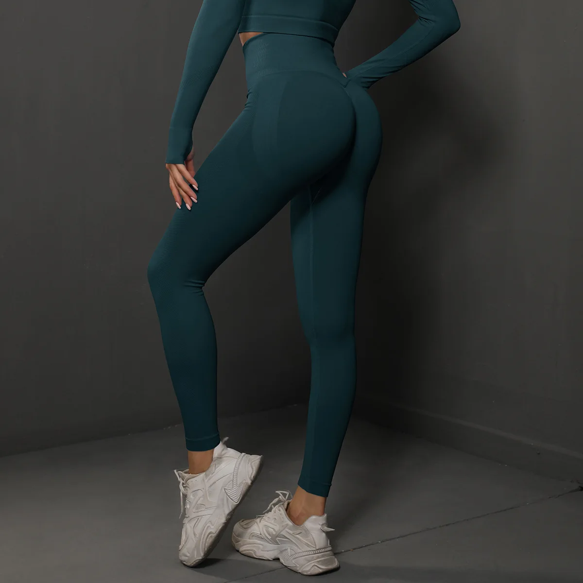 Po-Lifting-Leggings mit hoher Taille für Damen, Bauchkontrolle, Po-Lifting-Effekt, butterweiche Gym-Yoga-Hose, Push-Up-Effekt – Detail 28