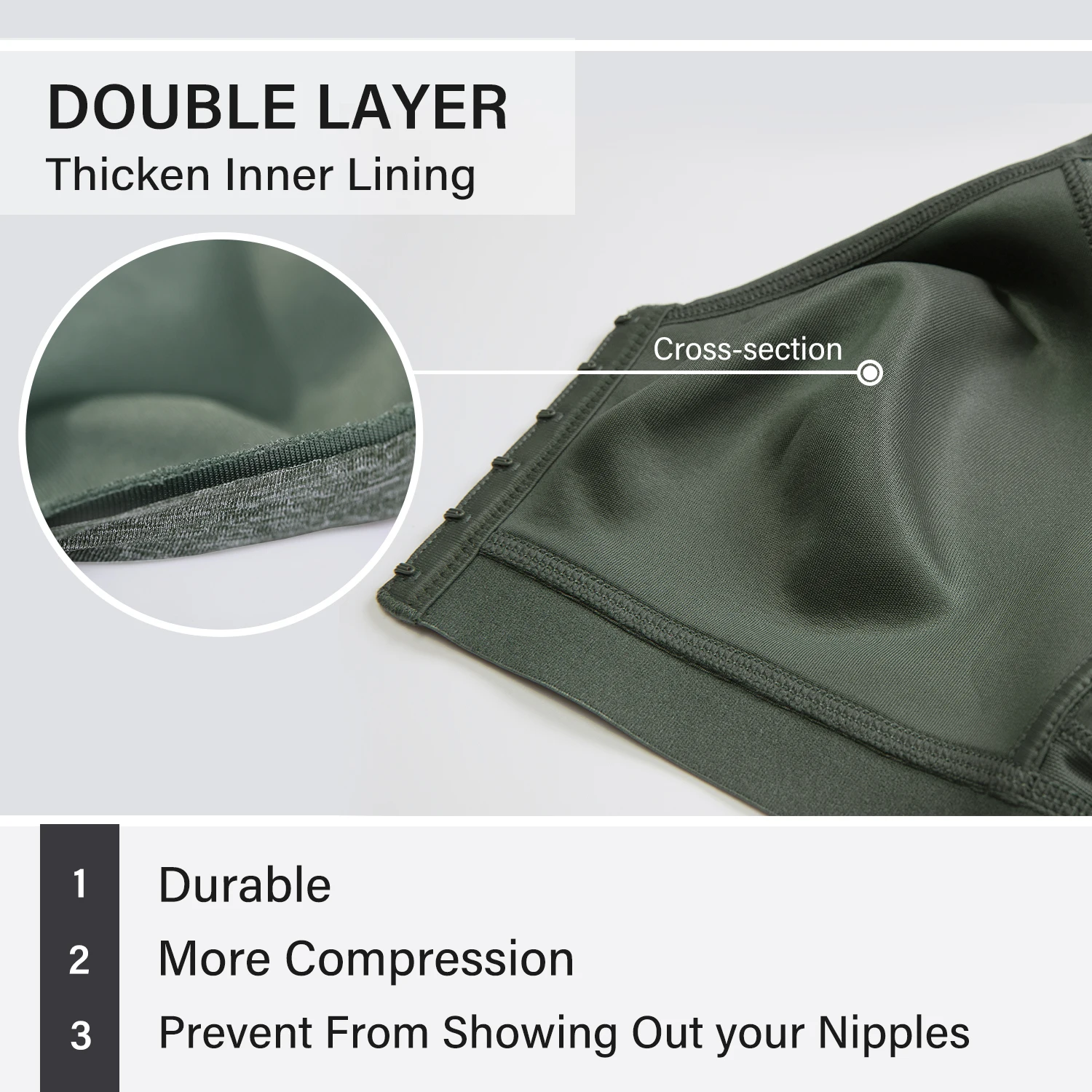 Women's Front Closure Bra Plus Size Posture Wireless Back Support X-shape Back Bras For Women Non Padded Full Coverage