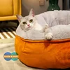 Velvet Plush Cat Bed Cat Basket Nesting House Sleeping Bag Kennel Winter Warm Beds Cushion for small dogs legowisko dla kota 4
