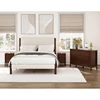 Modern minimalist style Bedroom Sets Upholestery Frame Queen Platform Bed,with Two Nightstands. 1