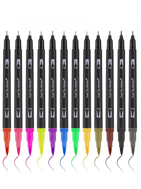 Bview Art Colored Pens Fine Point Markers Fine Tip Drawing Pens Fineliner  Pen for Journaling Writing Note Art Office - AliExpress