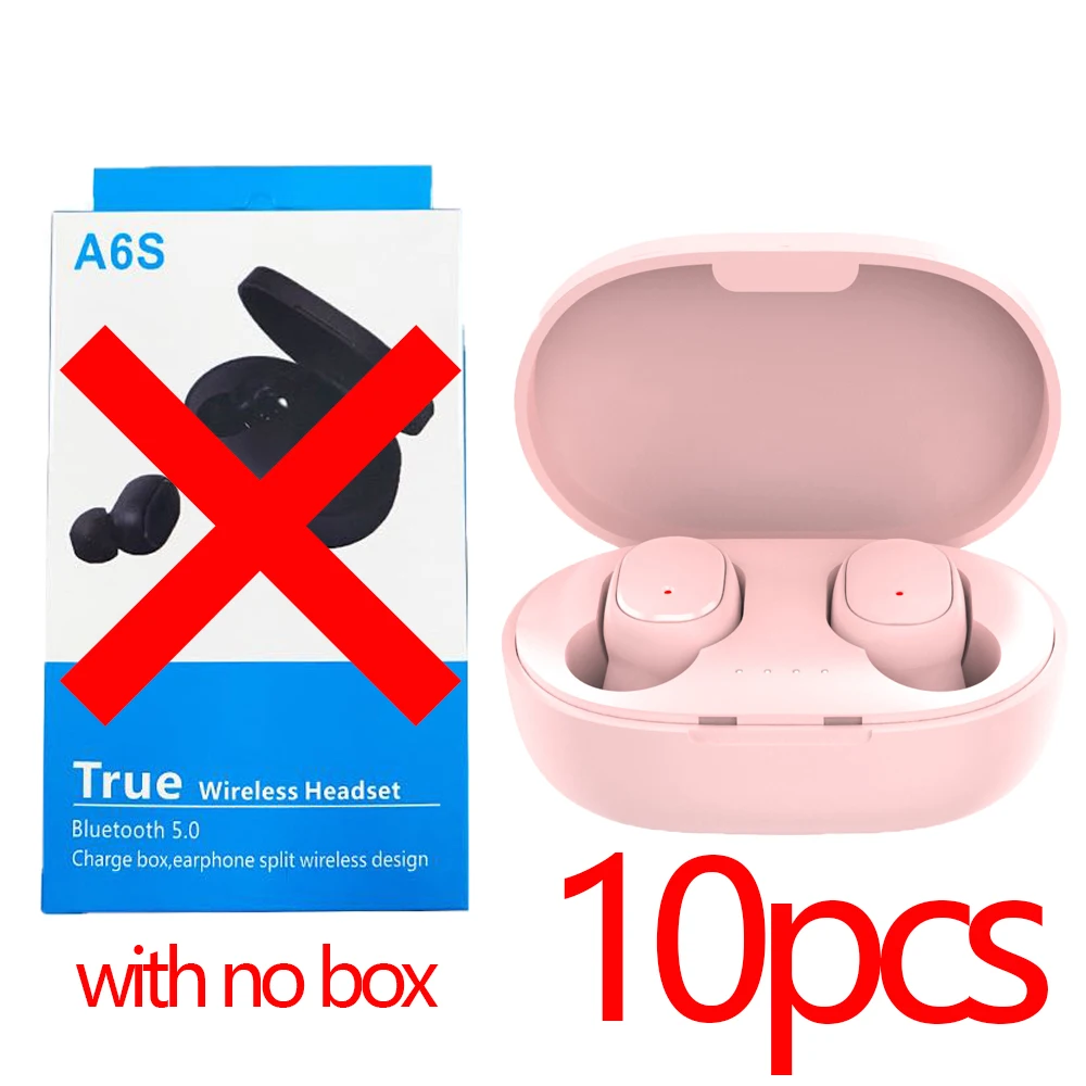 

10pcs/lot Wireless Headphones Blutooth Earphone A6s Tws Wholesale Free Shipping Bluetooth Hands-free Hearing Aids Hifi