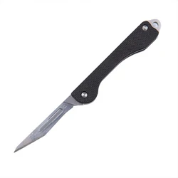 Mini G10 Material Folding Knife Portable Detachable EDC Knife Hanging Keychain Pocket Knife Surgical Scalpel 10 Blades Free
