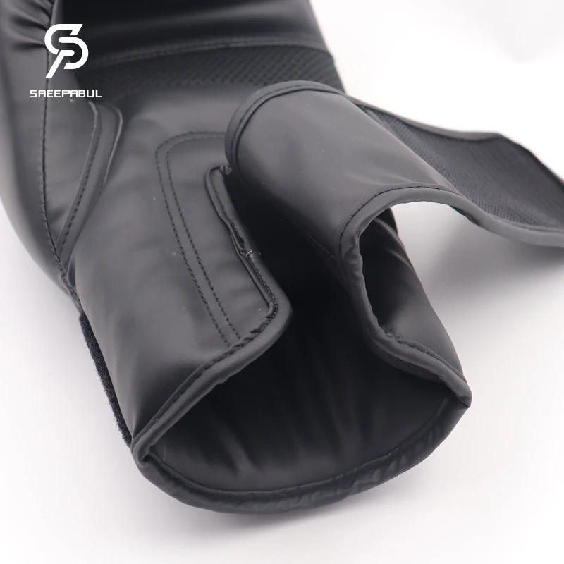 Black Men Women Kids 8 10 12 14 16oz Boxing Gloves PU Leather Muay Thai MMA Profession Kickboxing Adults Sandbag Training Gloves