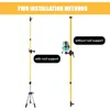 Laser Level Pole with Tripod,12 Ft./3.6m Adjustable Telescoping Pole with Head,Laser Level Tripod 6