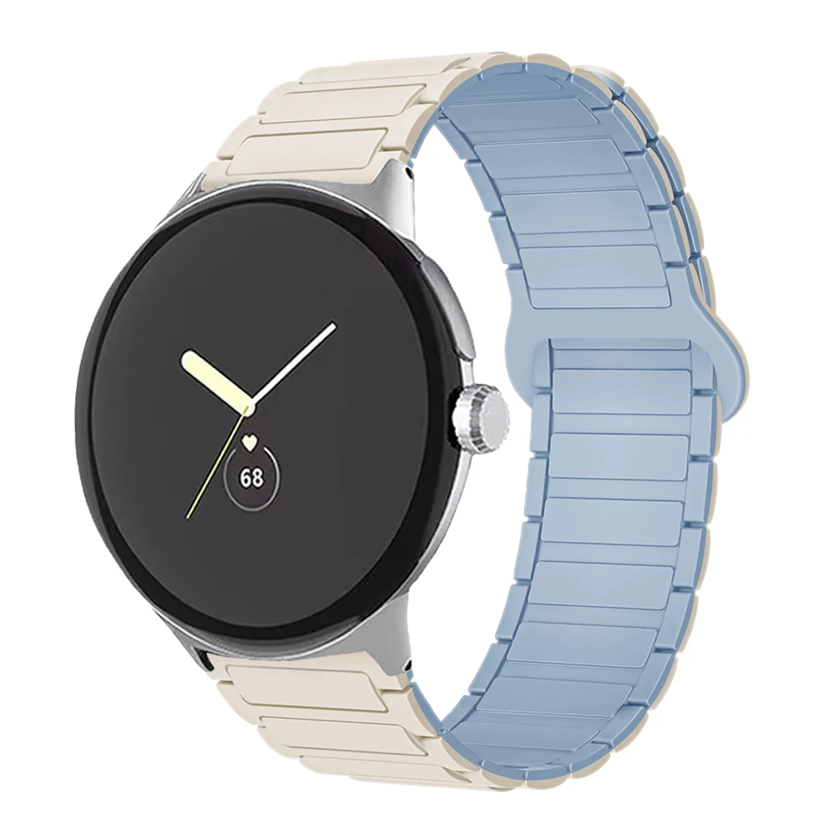 Magnetic Silicone Sport Band - Versatile 45mm Watchband Bracelet Accessory