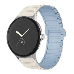 Magnetic Silicone Sport Band - Versatile 45mm Watchband Bracelet Accessory - Pixel Watch 3 45mm (WFogU)