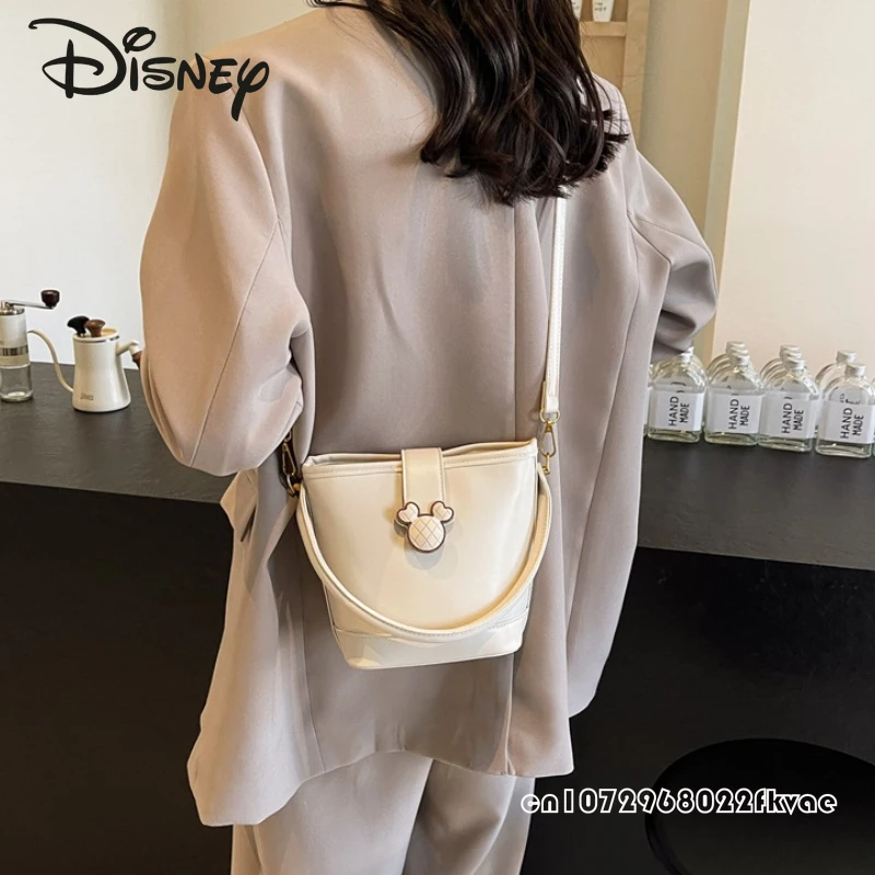 Disney Mickey New Women's Crossbody Bag Fashionable and High Quality Women's Shoulder Bag Solid Color Large Capacity Women's Bag