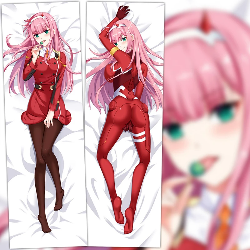 002 Zero Two Anime Waifu Dakimakura Body Pillow Cover Case Way Tricot