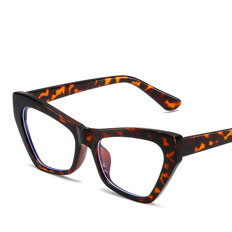 Personalized Glasses Women Fashion Cat Eye Decoration Eyewear Luxury Solid Color Design Anti Blue Light Computer Eyeglass