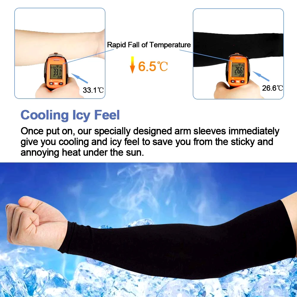Cooling Arm Sleeves Sun Protection Arm Sleeves Arm Sleeves 1PC Breathable Sunscreen Arm Warmers Basketball Cycling Fishing Mountaineering Running Arm Sleeve Extended Elbow Pad Wrist Guard