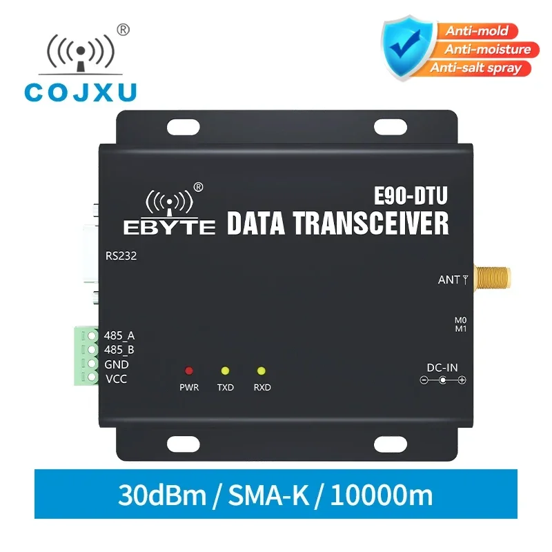 COJXU E90-DTU(900SL30) SX1262 Lora RS232 RS485 900Mhz 30dBm 10Km Range 0.3k~62.5kbps Wireless Lora Modem