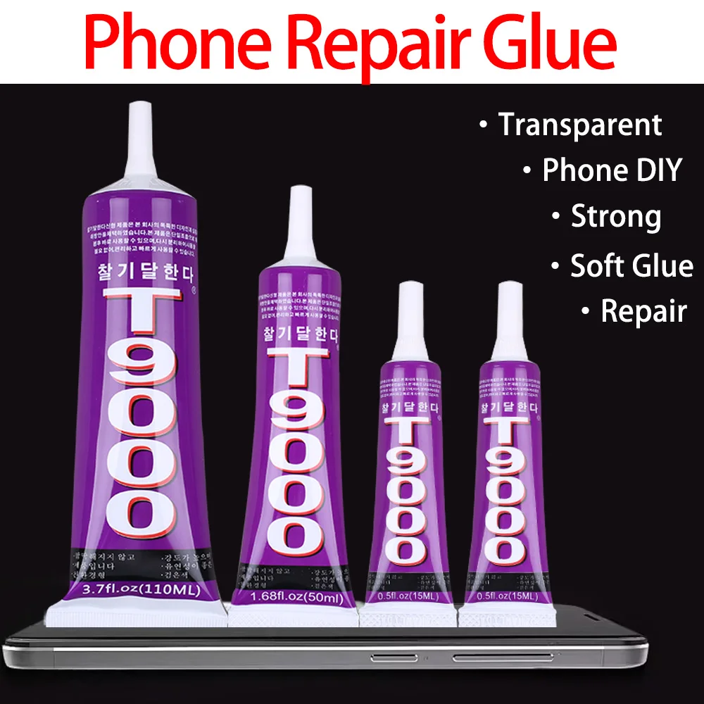 1pc 15/110ML T9000 Clear Glue Mobile Phone Watch Jewelry Repair Contact Adhesive Waterproof Leather Textile Fabric Cloth Sealant 2