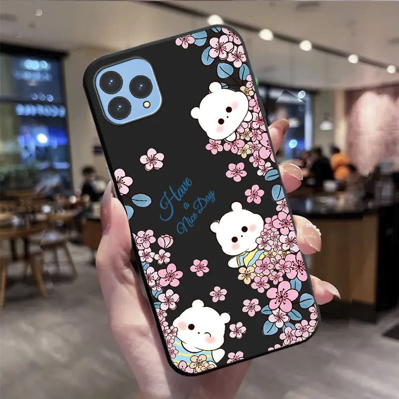 Butterfly Flower Shockproof Silicone Phone Case - Soft TPU Protective Cover