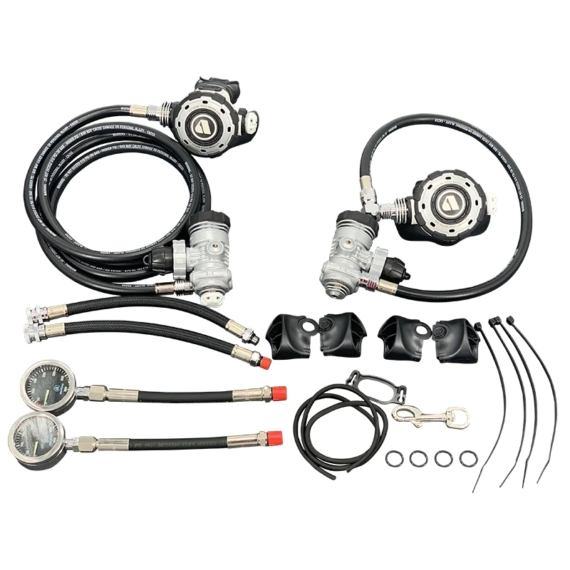 Dive Rite XT1/XT2 Sidemount RL DIN BAR Regulator Kit Black, 43 OFF