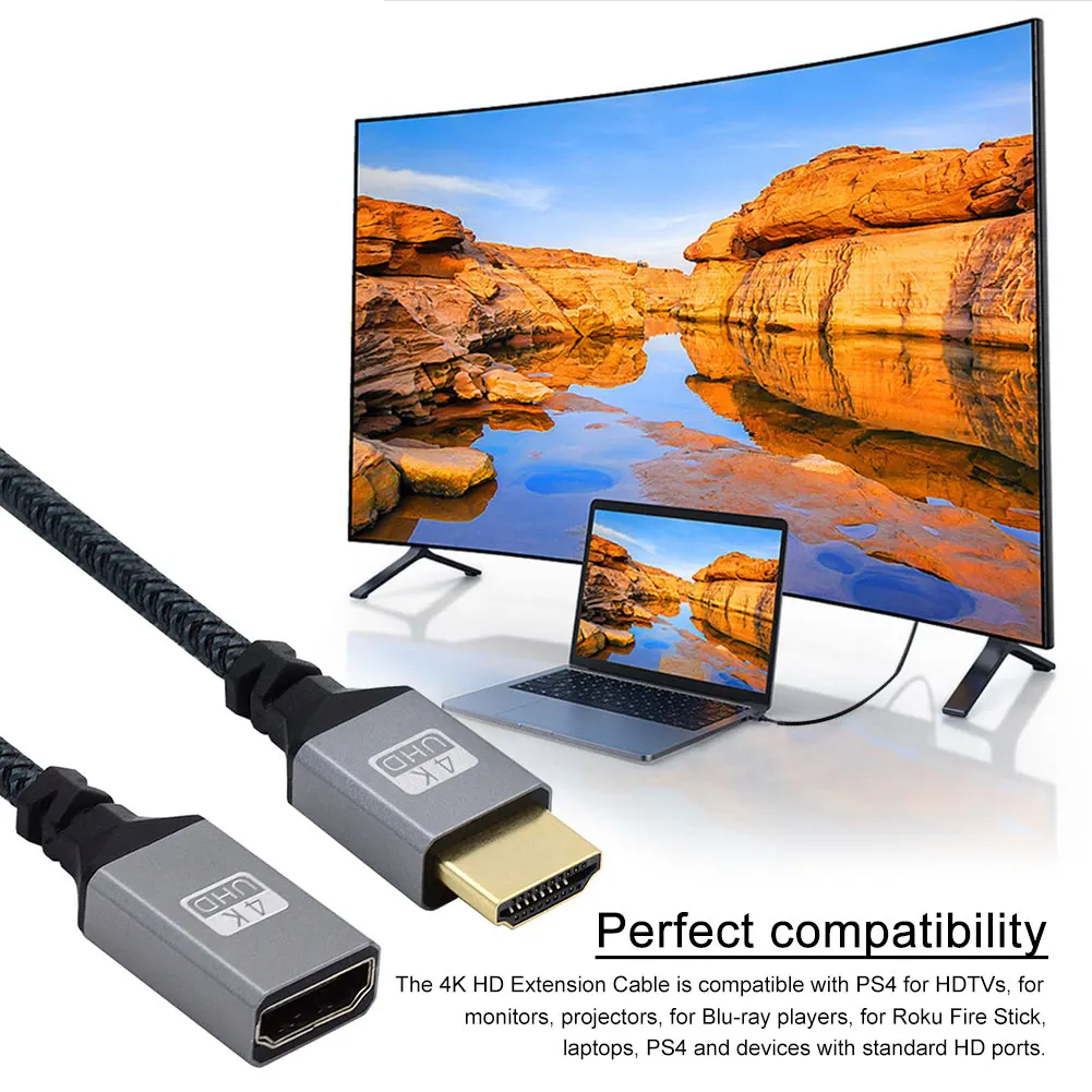 HDTV Ϸ 극̵ ̺  , 15cm  ̾ ڵ, 4K 60Hz HDMI ȣȯ, - ̺