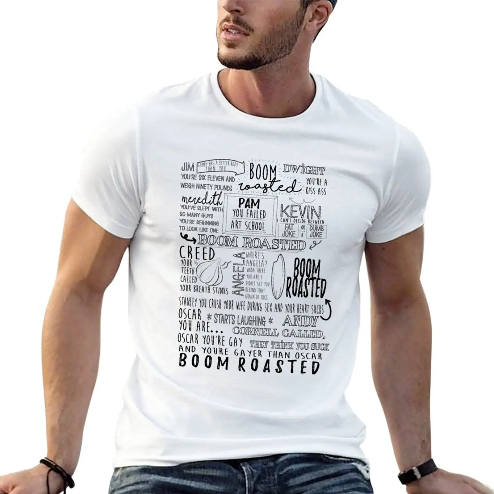 Nuova Maglietta Arrosto Boom Plus Size Top Tees Fruit Of The Loom Magliette Da Uomo