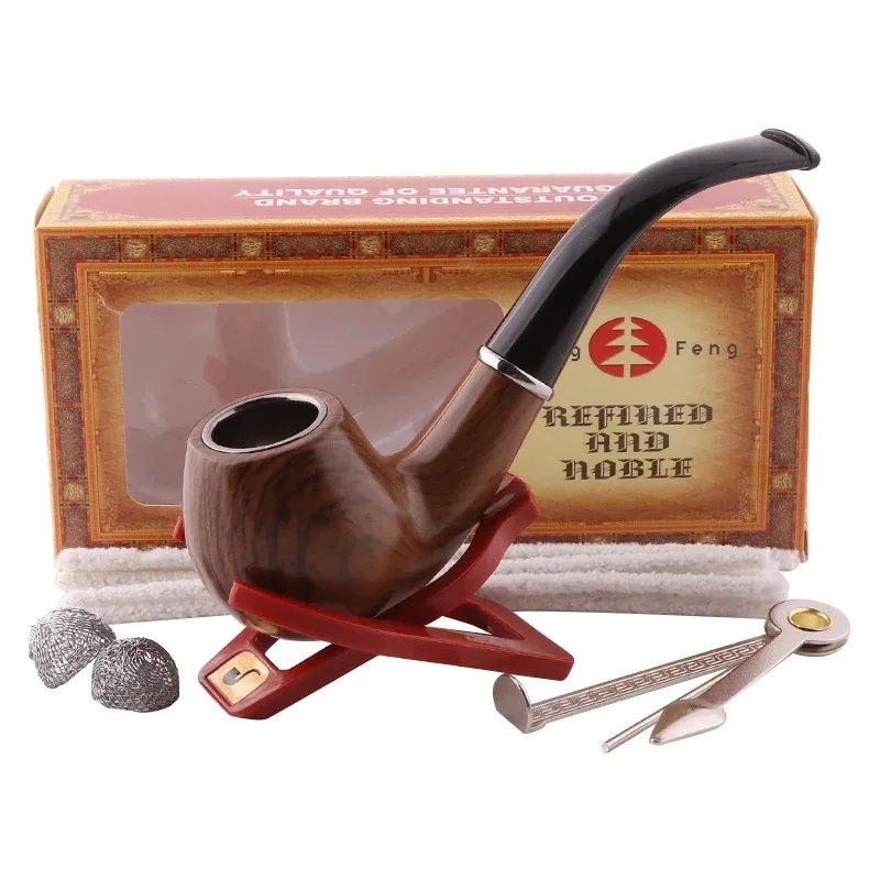 Classic Creative Red Sandalwood Pipe Set Accessories 9MM Filter Solid Wood Dry Pipe Smoking Craft smoking accessories,tobacco pipe,tobacco smoking accessories,smoking pipe filters,herb smoking pipe,smoking pipe