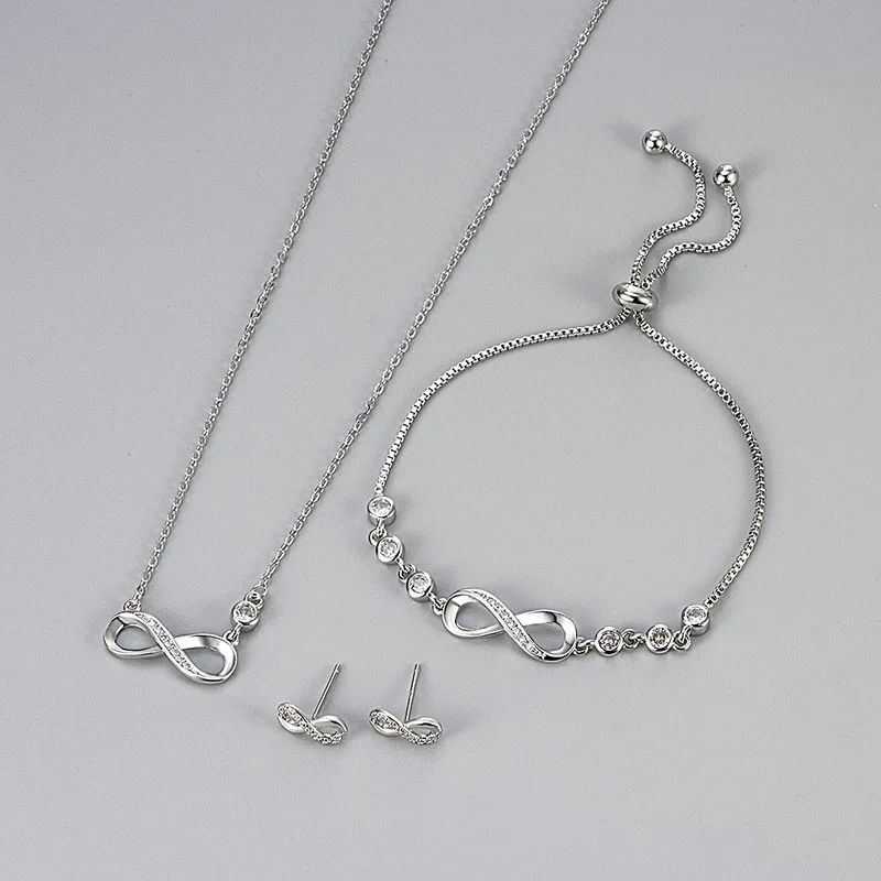 Bracciale Donna Argento 925 Con Simbolo Infinito E Zirconi – Regalo Gioiello Per Ragazze Con Scatola