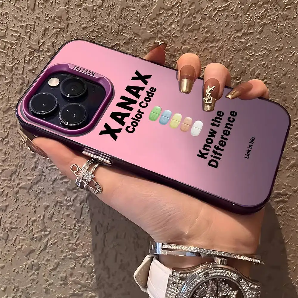 Chill Pill Phone Case - Black Purple Matte Laser Metallic Aurora Finish
