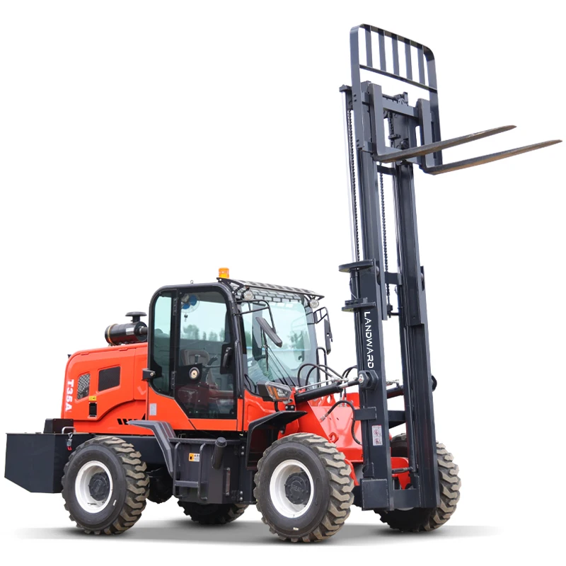 Agricultural All Terrain Off-Road Forklift 3Ton 4WD Diesel Forklift
