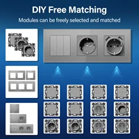 BSEED Zigbee Smart Mechanical Button Switches Function Parts Tuya Alexa Control EU Socket Parts Glass Panels DIY Accessories - Image 2