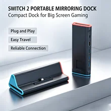 스위치 2 도킹 스테이션 HDMI TV 컨버터 4K 60Hz 고속 충전 USB 허브 어댑터 독 게임 액세서리