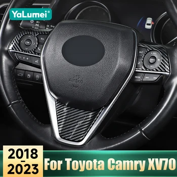 Toyota Camry XV70 Steering Wheel Button Trim Cover ABS Interior Decor 2018–2023