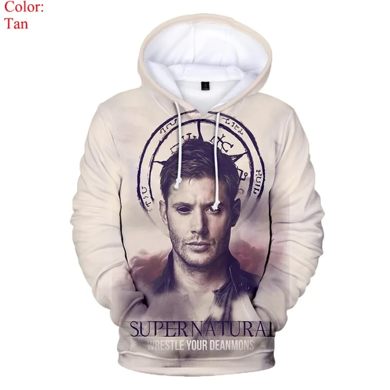 

New Popular Supernatural for Men/Women's 3D Print Hoodies Sweatshirt Harajuku Long Sleeve Hooded Street Clothing Tops Casual