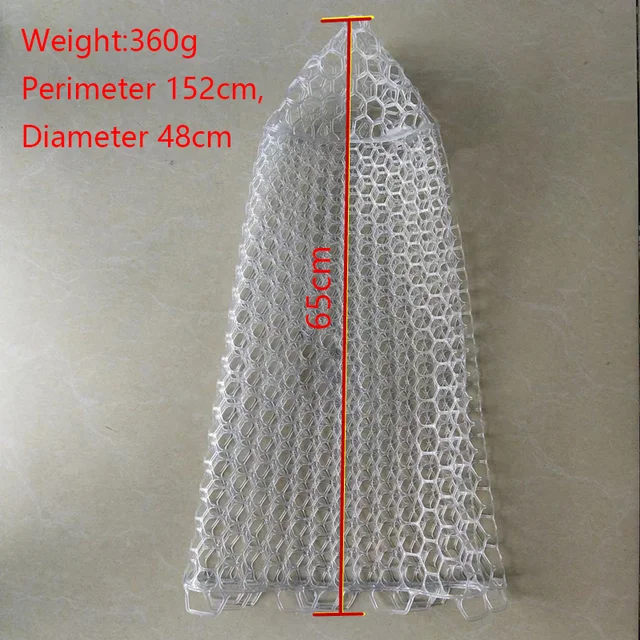 Hand Net Head Depth:55/65cm Diameter:48cm Landing Net PVC Material Outdoor Fishing accessories Black Without Ring 5