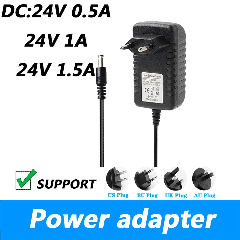DC 24V 1500mA 24V 1A 24V 0.5A TV Charger 24V 1.5A Mobile DVD Power
