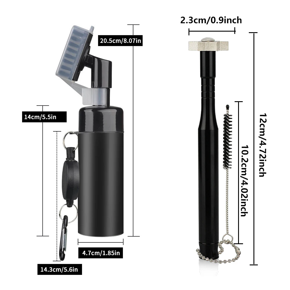 Portable Golf Club Groove Cleaning Brush with Push-Top Water Dispenser