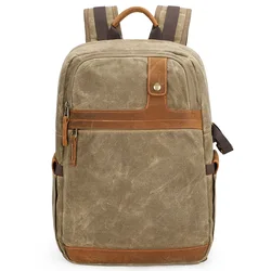 Camera Retro Batik Canvas Backpack Waterproof DSLR Shoulders Bag Men Women Outdoor Travel Rucksack Stylish Video Carrying Case