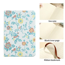 Floral Embossed A6 Journal and Organizer Notebook - A6 (Blue and white)