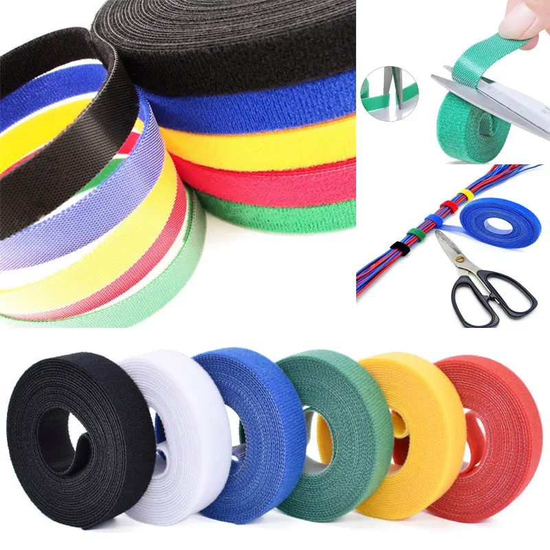 5m/roll Cable Ties Reusable Loop Bundle Self Adhesive Fastener DIY  Accessories Nylon Strap Organizer Clip Wire Holder Management - AliExpress