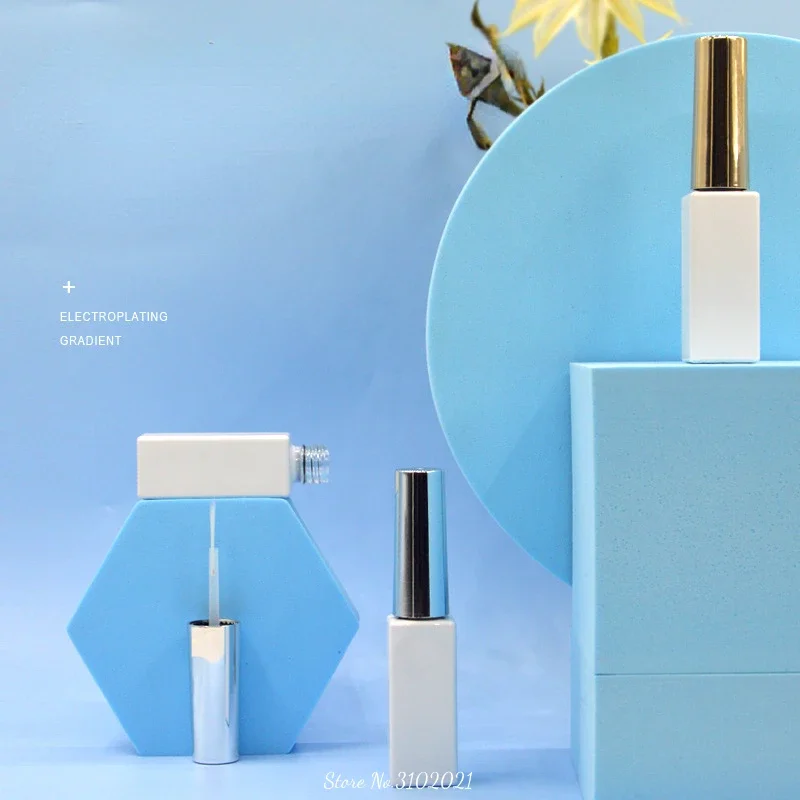 Bottiglie Vuote Per Contenitori Per Gel Per Unghie Da 7Ml Bottiglie Per Smalto Per Unghie Bottiglie Per Olio Per Unghie In Vetro Bianco Quadrato Picco