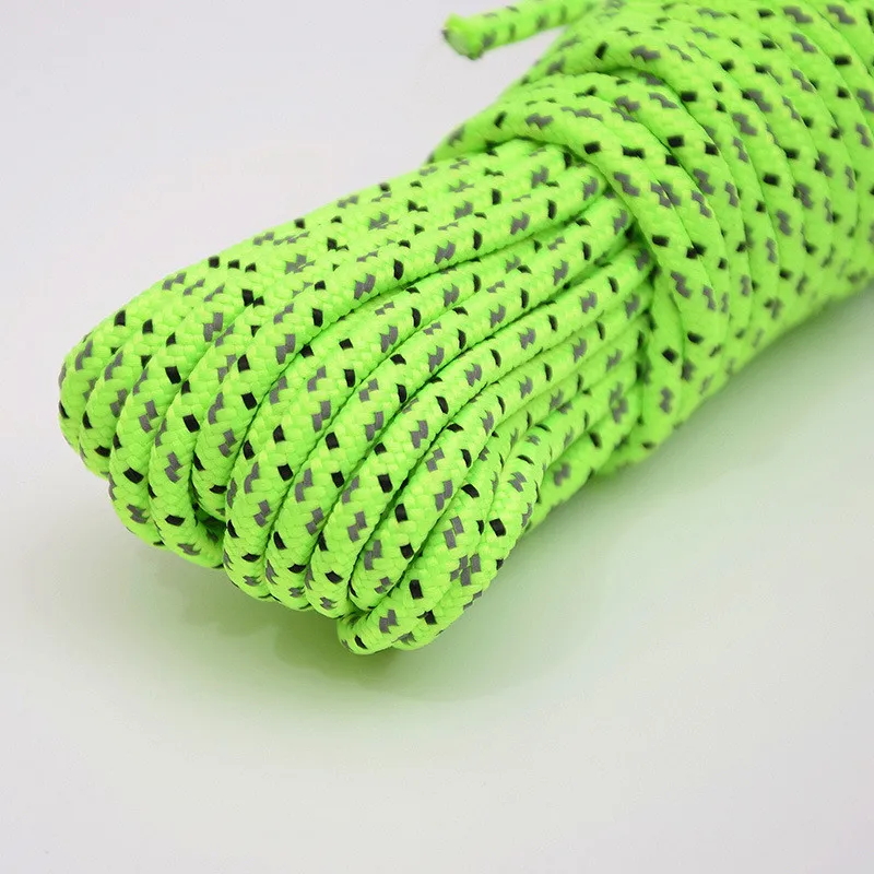 Outdoor Tent Ropes Camping Tent Accessories 10 Meters 2.5mm Reflective Guyline Camping Tent Rope Runners Guy Line Cord Outdoor Sports Camping Hiking Tent
