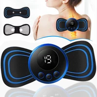Mini Cervical Massager Electronic Pulse Back Massage Patch For Muscle Pain Relief Digital Display Adjustment 5