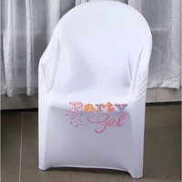 Plastic Lycra Spandex Arm Chair Cover Wedding Chair Covers For Event Party Hotel Decoration 1