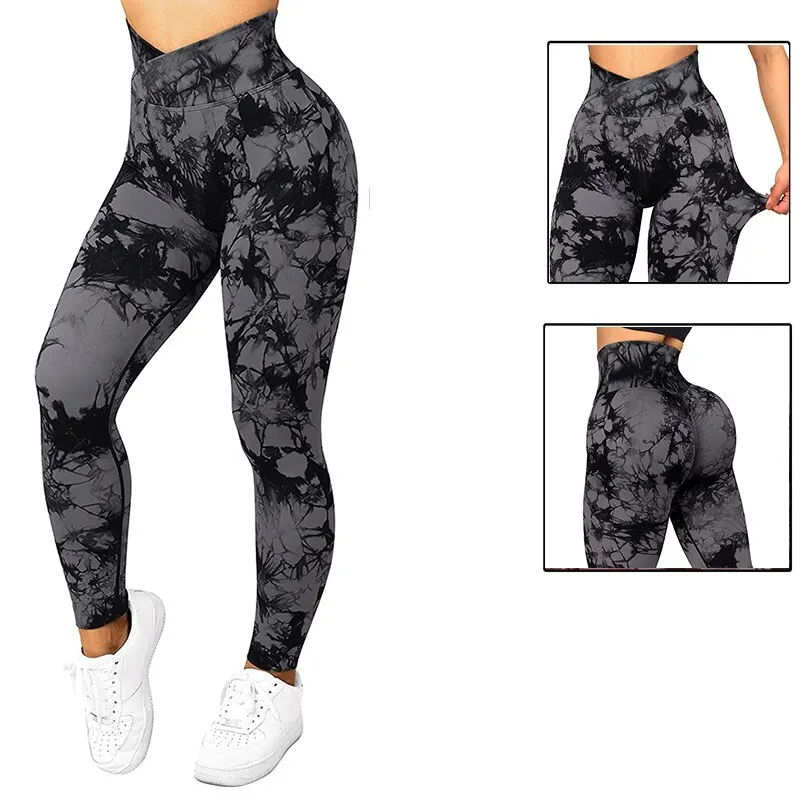 Vibrant Tie-Dye Push Up Seamless Workout Leggings