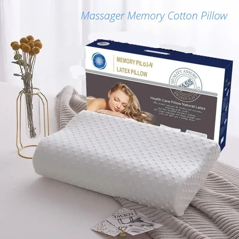 

Memory Foam Orthopedic Pillow Neck Massager Bedding Pillow for Sleeping Health Care Slow Rebound Pain Relief Cervical Pillows
