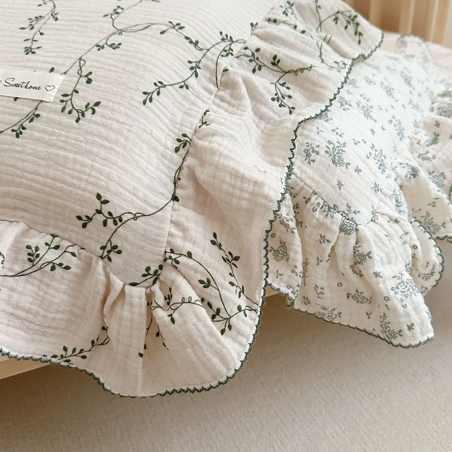Baby Pillowcase Floral Cotton Muslin Newborn Pillow Case Pillow Cover for Baby baby pillowcase